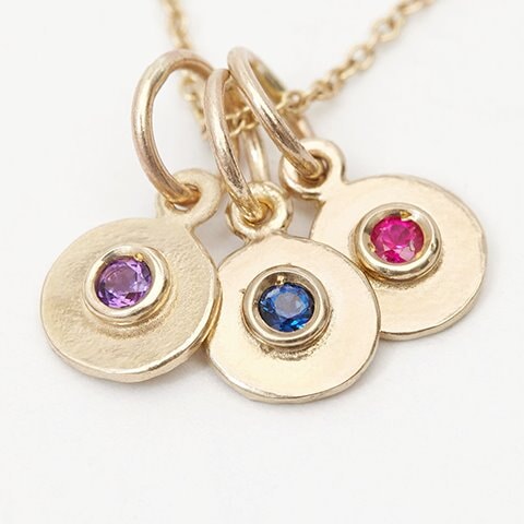 The Birthstone Mini Disk Charms