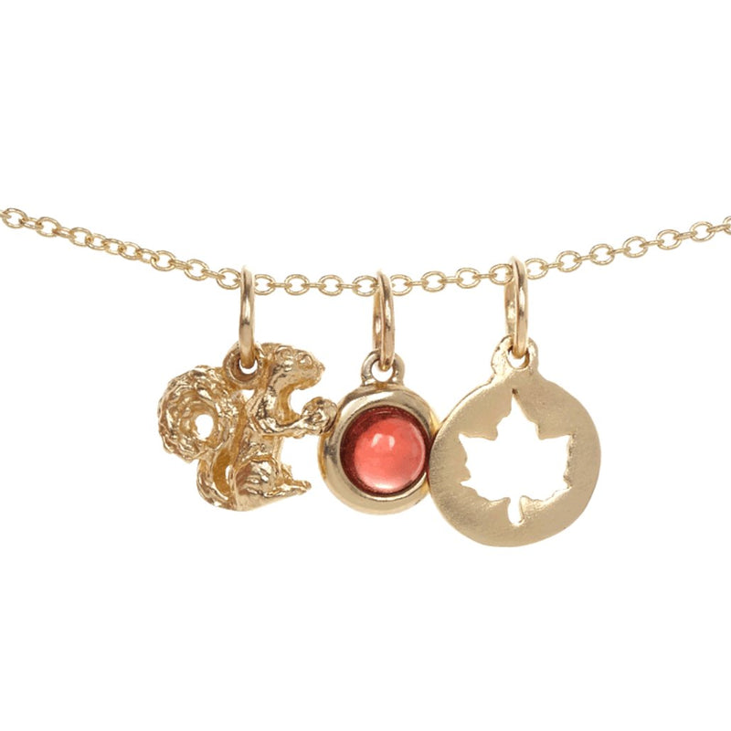 Birth Jewel Cabochon Charm With Garnet Jewelry Helen Ficalora 14k Yellow Gold