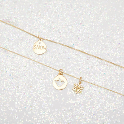 Snow Disk Charm With Diamond Jewelry Helen Ficalora 14k Yellow Gold For Necklaces And Bracelets