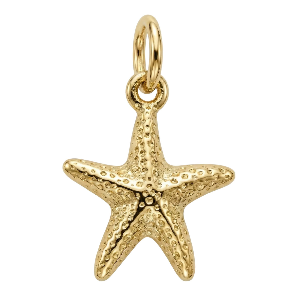 Solid 14k Gold Starfish Necklace Charm | Beach & Ocean  display picture 1
