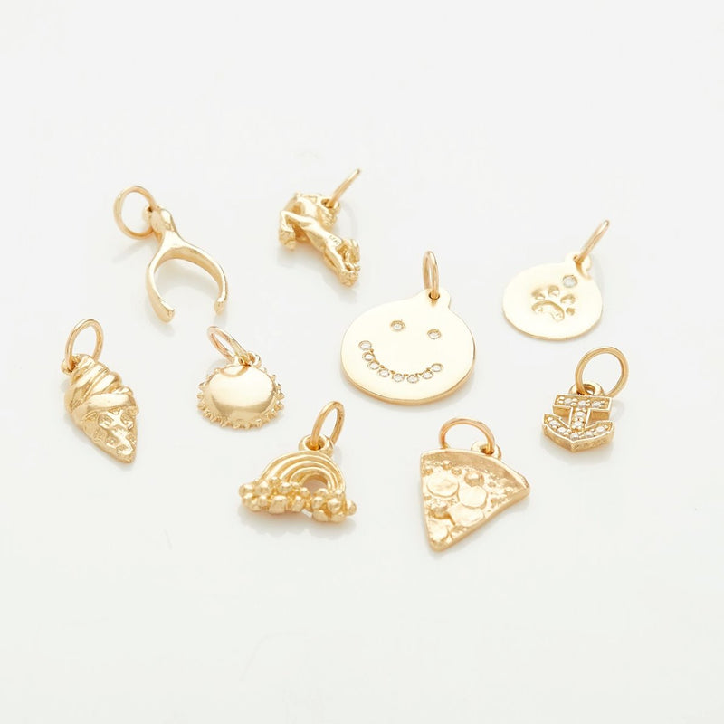 Helen Ficalora Gold Wishbone Charm