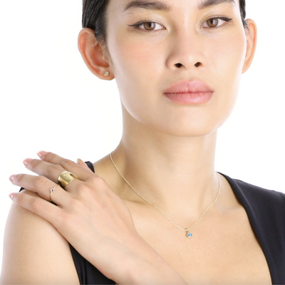 Helen Ficalora Evil Eye Mini Charm On Necklace Chain