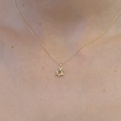 Star of David Mini Charm Jewelry Helen Ficalora 14k Yellow Gold