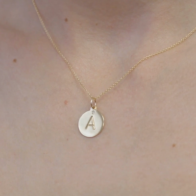 Helen Ficalora "C" Alphabet Charm with Diamond Video on Model