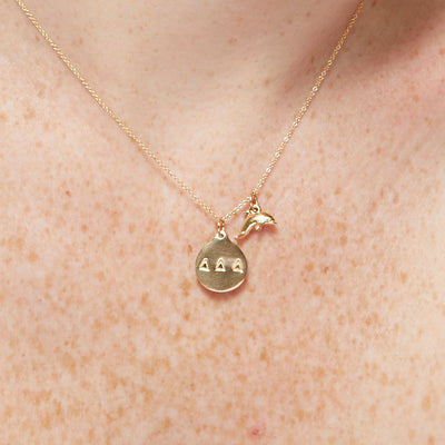 Helen Ficalora 14k Yellow Gold Delta Delta Delta Charm Disk