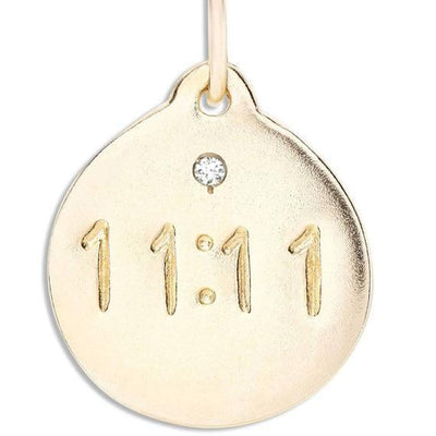 "11:11" Disk Charm With Diamond Jewelry Helen Ficalora