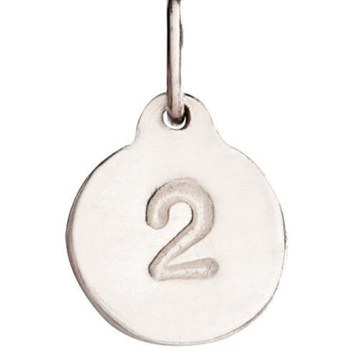 "2" Number Charm Jewelry Helen Ficalora 14k White Gold
