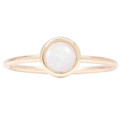 Helen Ficalora Dainty Opal Stackable Ring in Gold