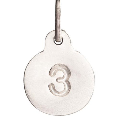 "3" Number Charm Jewelry Helen Ficalora 14k White Gold