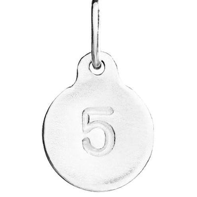 "5" Number Charm Jewelry Helen Ficalora Sterling Silver