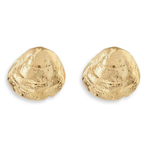Baby Clam Stud Earrings - 14k Yellow Gold - Helen Ficalora Jewelry