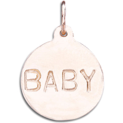 "Baby" Disk Charm Jewelry Helen Ficalora 14k Rose Gold