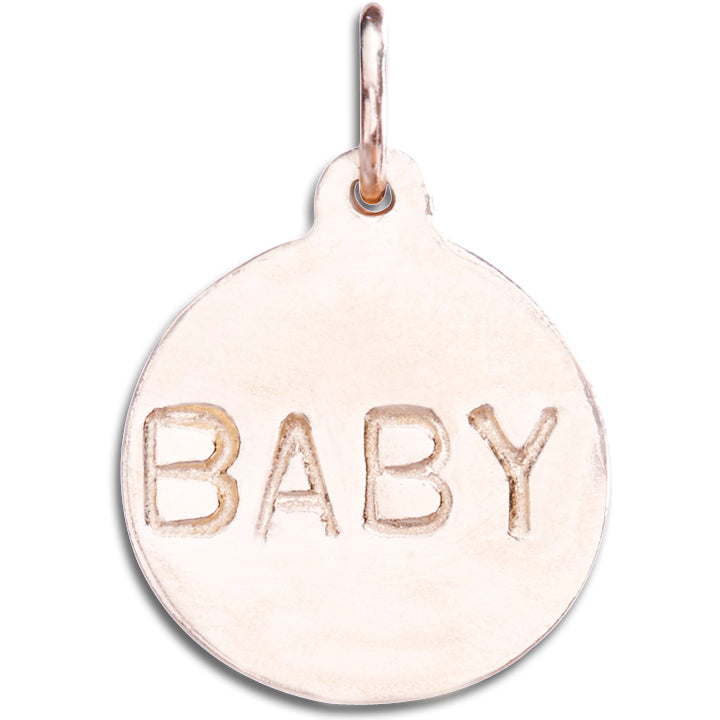 "Baby" Disk Charm Jewelry Helen Ficalora 14k Rose Gold