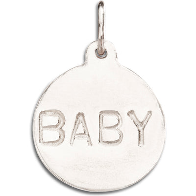 "Baby" Disk Charm Jewelry Helen Ficalora 14k White Gold