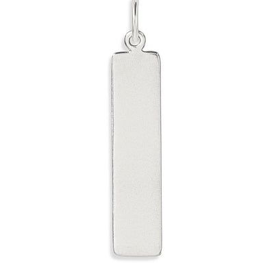 14K Gold Name Bar Charm - Vertical - Helen Ficalora