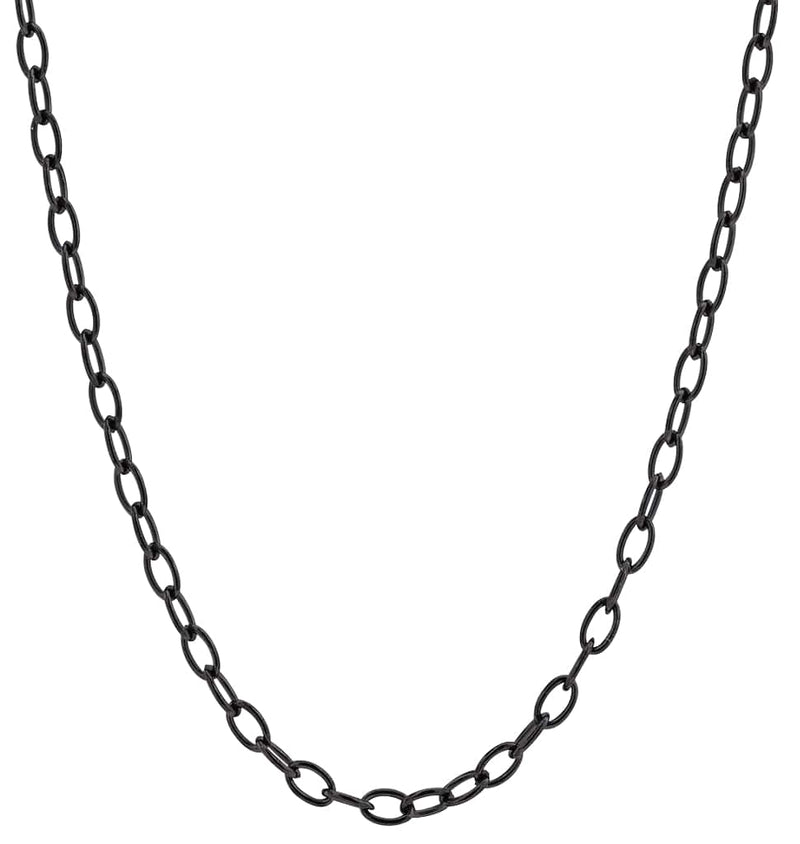 Black Oval Chain Sterling Silver Jewelry For Necklaces From Helen Ficalora