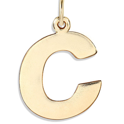"C" Cutout Letter Charm 14k Yellow Gold Jewelry For Necklaces And Bracelets From Helen Ficalora Every Letter And Initial Available