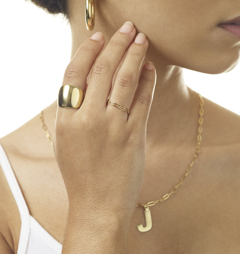 Helen Ficalora Gold Chain Link Ring - Solid 14k Gold