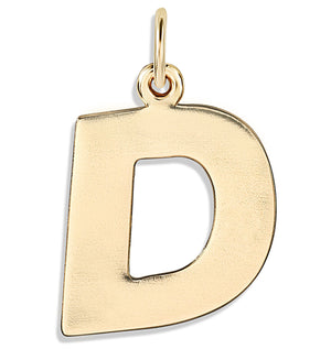 "D" Cutout Letter Charm 14k Yellow Gold Jewelry For Necklaces And Bracelets From Helen Ficalora Every Letter And Initial Available