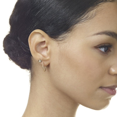 Dainty Hoop Earrings - Helen Ficalora Jewelry - 14k Yellow Gold