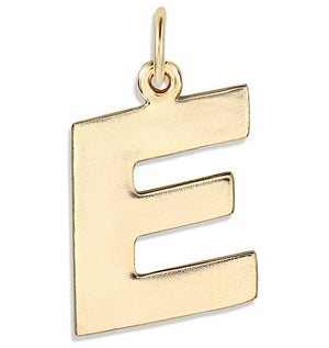 "E" Cutout Letter Charm 14k Yellow Gold Jewelry For Necklaces And Bracelets From Helen Ficalora Every Letter And Initial Available