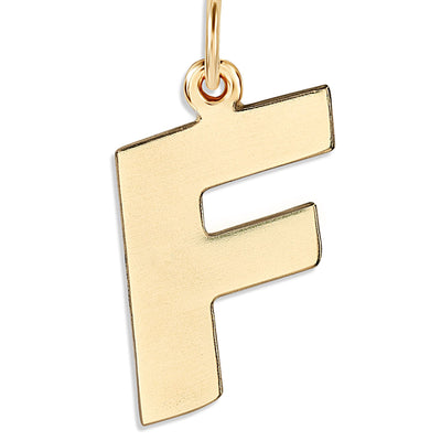 "F" Cutout Letter Charm 14k Yellow Gold Jewelry For Necklaces And Bracelets From Helen Ficalora Every Letter And Initial Available