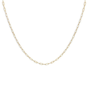 Helen Ficalora 14k Yellow Gold Oval Link Paperclip Chain Necklace