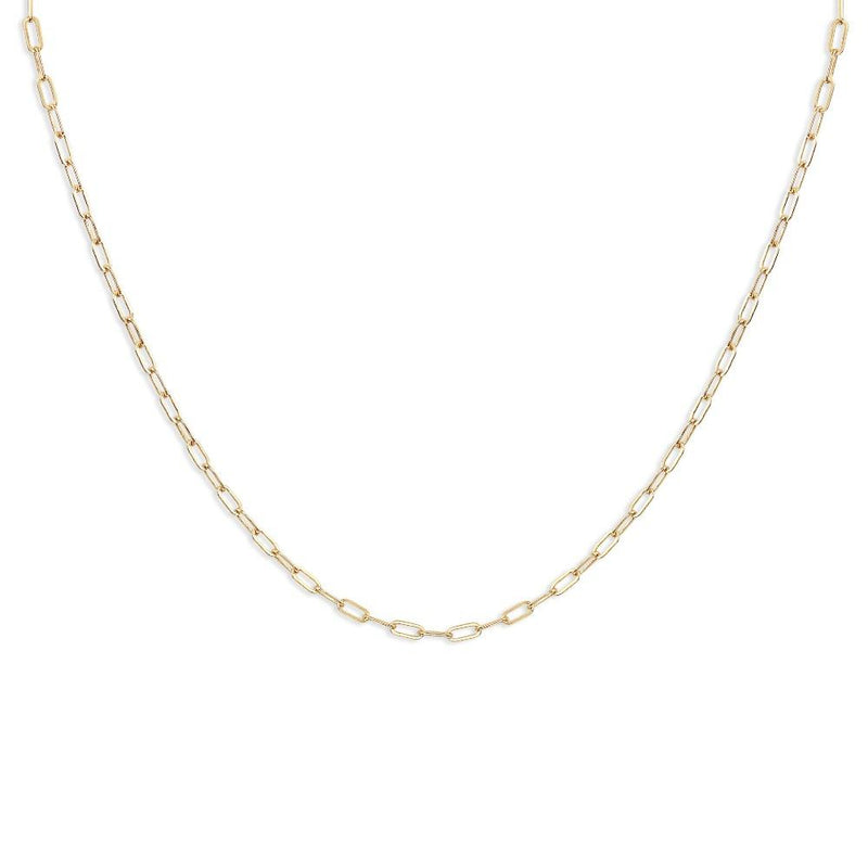 Helen Ficalora 14k Yellow Gold Oval Link Paperclip Chain Necklace