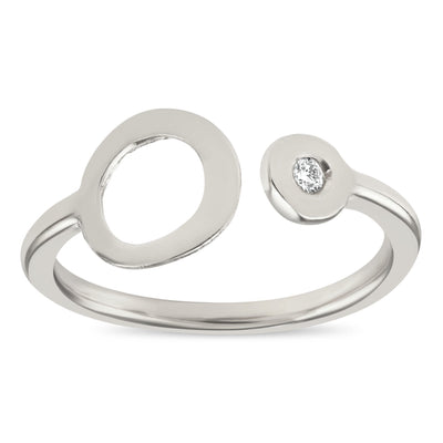 Hole-Dot Ring With Diamond Jewelry Helen Ficalora 14k White Gold