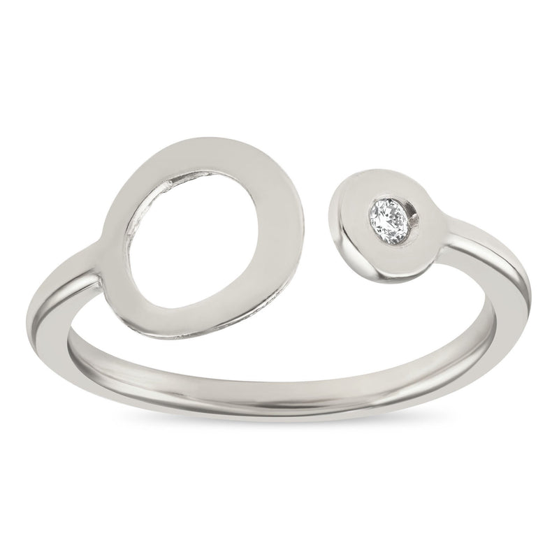 Hole-Dot Ring With Diamond Jewelry Helen Ficalora 14k White Gold