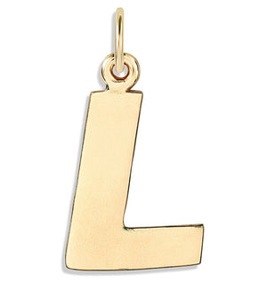 "L" Cutout Letter Charm 14k Yellow Gold Jewelry For Necklaces And Bracelets From Helen Ficalora Every Letter And Initial Available