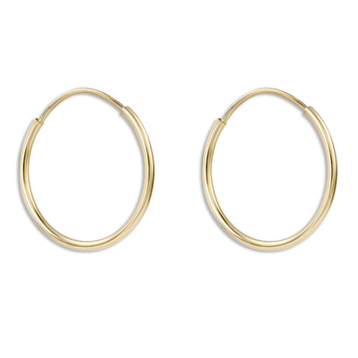 Helen Ficalora Large Thin 14K Yellow Gold Hoop Earrings