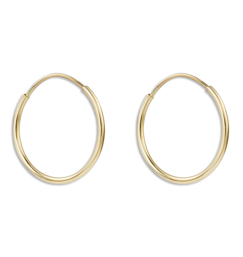 Helen Ficalora Large Thin 14K Yellow Gold Hoop Earrings