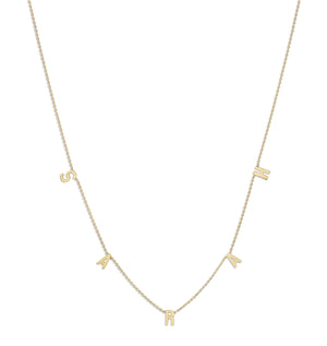 14K Gold Name Chain Necklace - Helen Ficalora