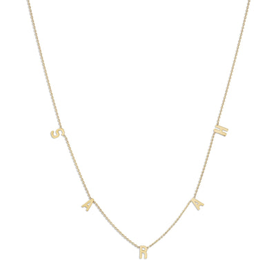 14K Gold Name Chain Necklace - Helen Ficalora