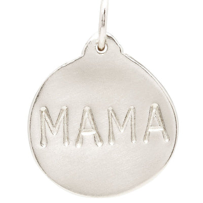 "Mama" Disk Charm Jewelry Helen Ficalora 14k White Gold For Necklaces And Bracelets