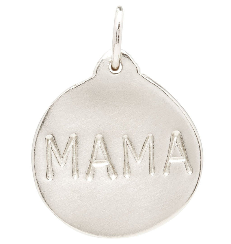 "Mama" Disk Charm Jewelry Helen Ficalora 14k White Gold For Necklaces And Bracelets