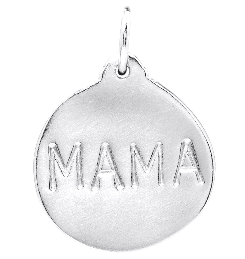 "Mama" Disk Charm Jewelry Helen Ficalora Sterling Silver For Necklaces And Bracelets
