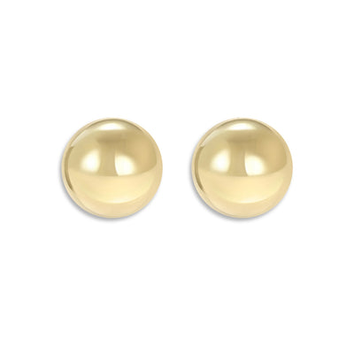 14K Solid Gold Ball Stud Earrings - Helen Ficalora