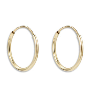 Dainty Hoop Earrings - Helen Ficalora Jewelry - 14k Yellow Gold