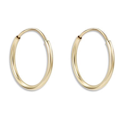 Dainty Hoop Earrings - Helen Ficalora Jewelry - 14k Yellow Gold