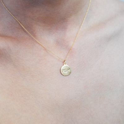 "Mom" Disk Charm Jewelry Helen Ficalora
