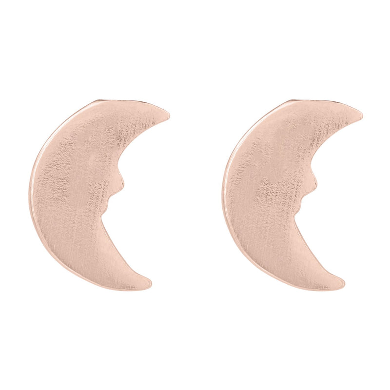 Crescent Moon Stud Earrings