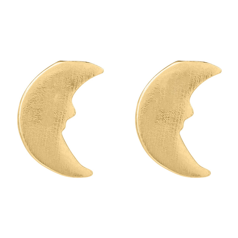 Crescent Moon Stud Earrings