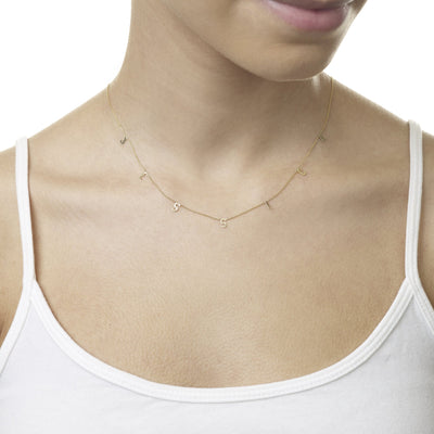 14K Gold Name Chain Necklace - Helen Ficalora