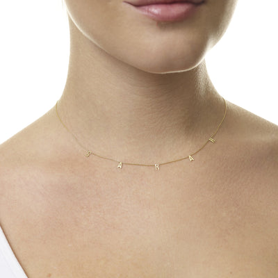 14K Gold Name Chain Necklace - Helen Ficalora