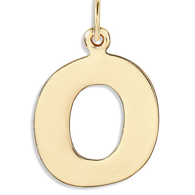"O" Cutout Letter Charm 14k Yellow Gold Jewelry For Necklaces And Bracelets From Helen Ficalora Every Letter And Initial Available