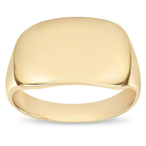 Helen Ficalora's Rectangle Signet Ring 14k Yellow Gold
