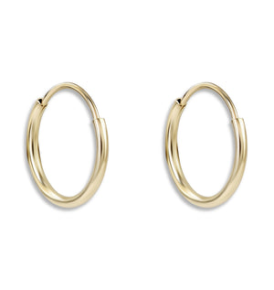 Dainty Hoop Earrings - Helen Ficalora Jewelry - 14k Yellow Gold