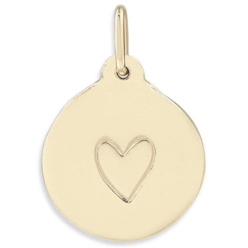 Stamped Heart Charm Jewelry Helen Ficalora 14k Yellow Gold For Necklace And Bracelet